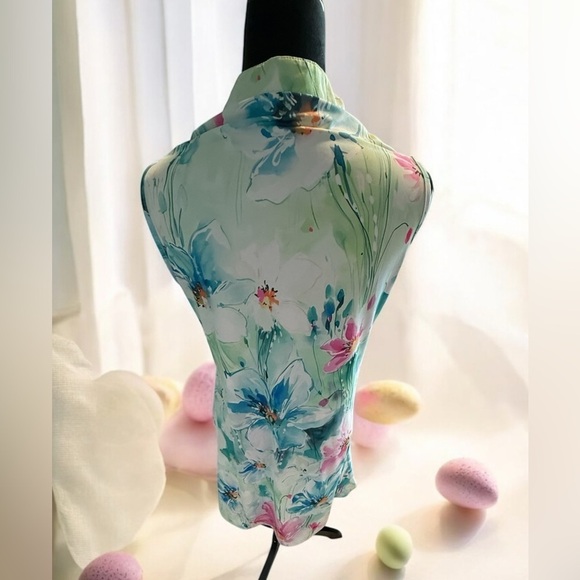 Floral Sleeveless Zip-Up dress size m - Picture 2 of 3